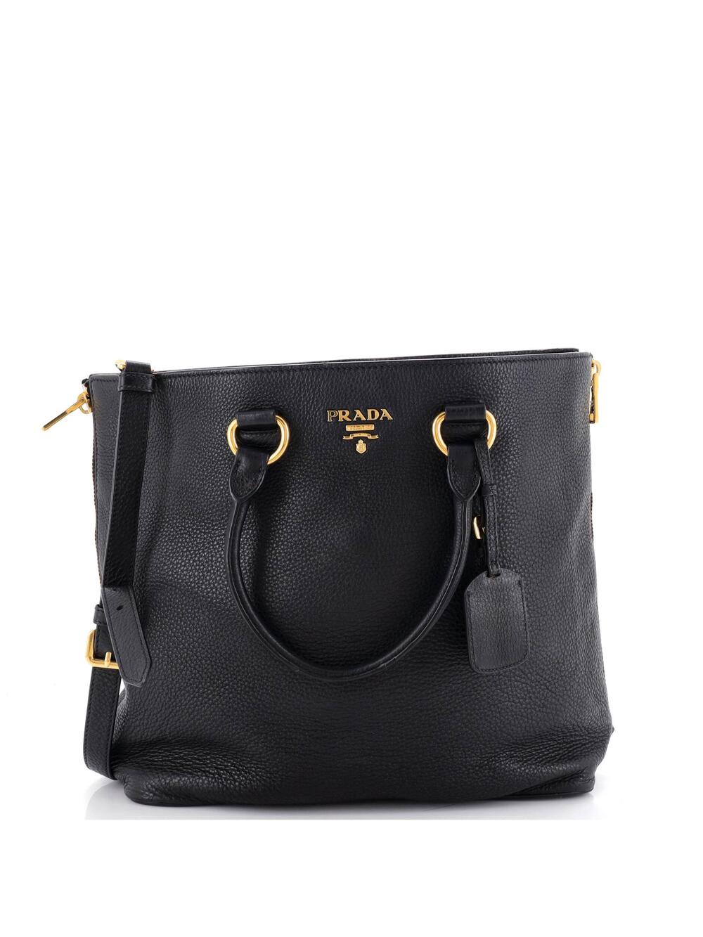 Prada Side Zip Convertible Tote Vitello #293045P10B